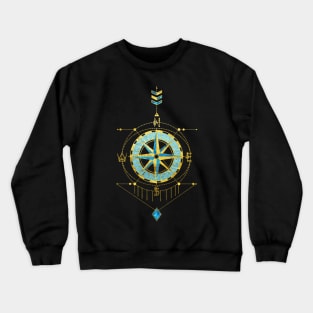 Decorative Sacred Geometry Compass Crewneck Sweatshirt